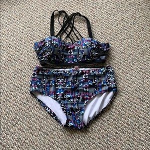Plus size two piece swimsuit